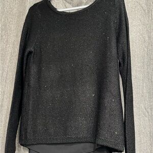 White House Black Market Sparkling Black Sweater